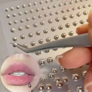 Non Piercing lip nose stickers Jewelry